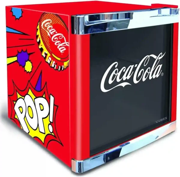 CUBES Coca Cola PopArt køleskab 48 L – Stilfuldt drikkekøleskab