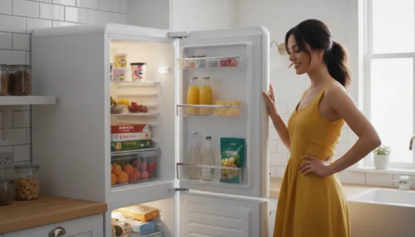 Smeg køleskab hvid – retro elegance med moderne teknologi - Billede 4
